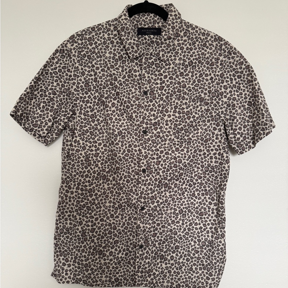 All Saints Short Sleeve Button Down - M